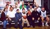  E-165 & L85 basketball team with Margiotta's after game announcing the renaming of the Fiore-Margiotta FDNY Basketball League.