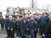  Members of the FDNY look on during the dedication ceremony for Chuck's Street Sign.
