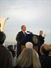  Mayor Bloomberg at "Postcards" Memorial for Staten Island victims of the 9-11 attacks.  (9-11-04)
