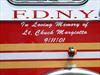  Dedication painted on the new Firetruck at E-165 & L-85