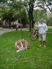  Chuck's nephew Michael, now at Brown, places wreath at tree dedicated to Chuck on the one year anniversary of 9-11.