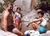  Chuck with daughter Norma Jean & wife Norma at watering hole in the Adirondacks.