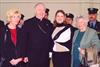  Taken at the gymnasium dedication ceremony for Lt. Paul Mitchell.  Left to right, Paul's wife Maureen, Cardinal Egan, Paul's daughter Christine and Paul's mother.