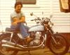  This Bike split in two when Chuck hit a pothole, lost control and hit a guard rail on the highway in 1979.  Chuck broke his foot and received about 70 stitches on his calf.  We were lucky to have him for another 22 years.