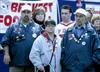  Pre-game ceremony at FDNY vs. NYPD Football game in the Meadowlands.  (left to right)  Chuck's brother Mike, sister-in-law Pat, mother Molly, Godson Michael & father Charlie.