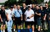  Chuck's father Charlie (white hat), flanked by members of E-165 & L-85 at opening day ceremonies for the Staten Island Pee Wee Football League