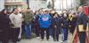  A crowd of family and friends listen to the words of Councilman Michael McMahon at the Street Sign Dedication ceremony.  Councilman McMahon, a HS friend of Chuck's, worked feverishly to get things in place for this ceremony which took place the day after