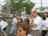  Chuck's wife and niece waving at start of walk-2004