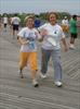  Chuck's niece and sister-in-law almost at finish line of Memorial Day walk 2004