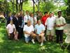  Frat Brothers of Delta Tau, both old and new, including Michael Margiotta (2nd from right) who followed Chuck by graduating from Brown University with the class of 2007.