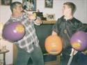 Living room boxing match with nephew, Michael  (1997)