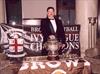  Chuck's best friend and teammate Bruce Alterman with Ivy Championship Cup.  Hall of Fame Dinner, November, 2001